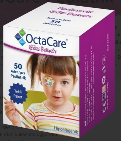 OctaCare Pediatrik Göz Pedi Kız 5 cm x 6,2 cm 20 Adet