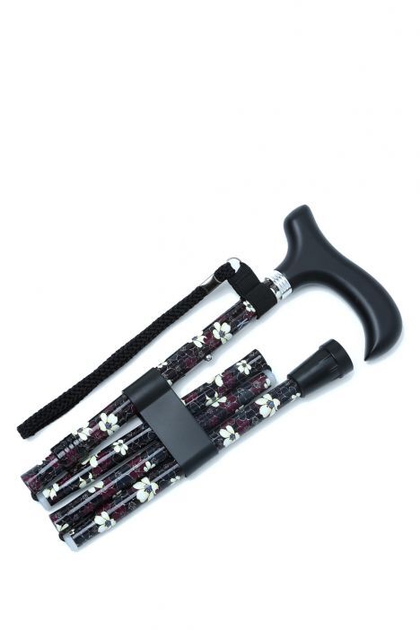 KİFİDİS MF606 Kifidis Katlanır Baston  B044-8361-Bordo Çiçekli