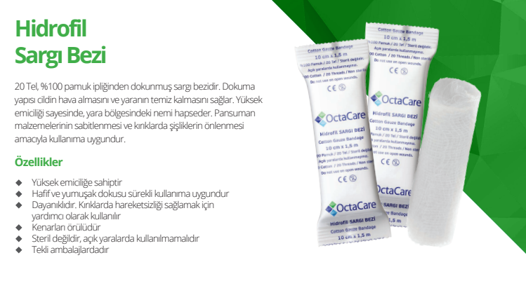 OctaCare Hidrofil Sargı Bezi x