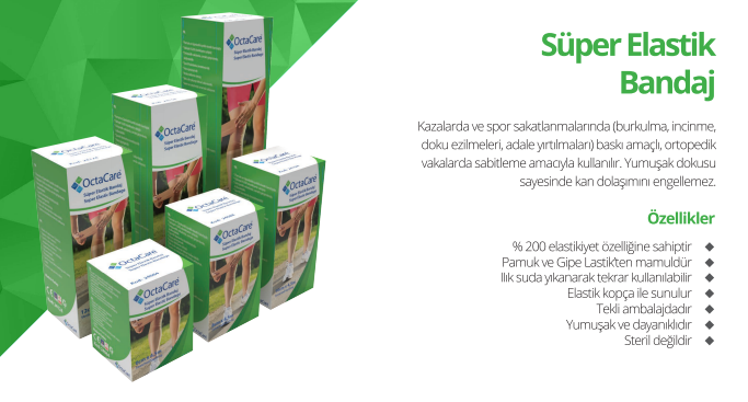 OctaCare Süper Elastik Bandaj 8 cm x 4,5 m	1 Adet