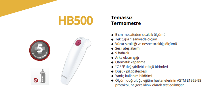 Rossmax HB500 Temassız Termometre Ateş Ölçer